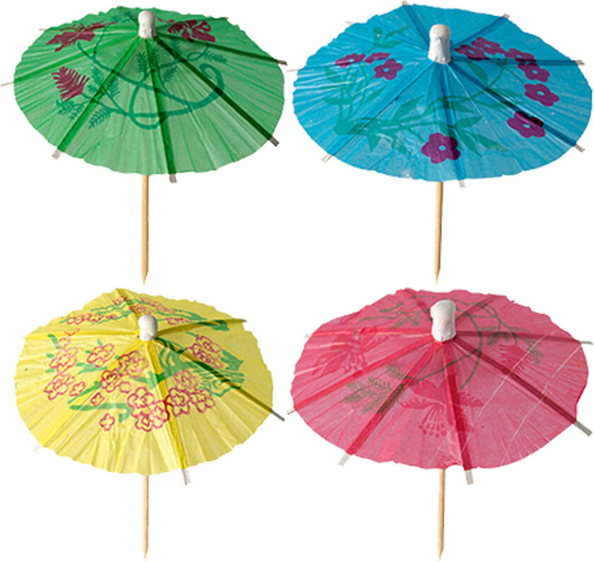 Partypicks Paraply Asia - 6-pakning