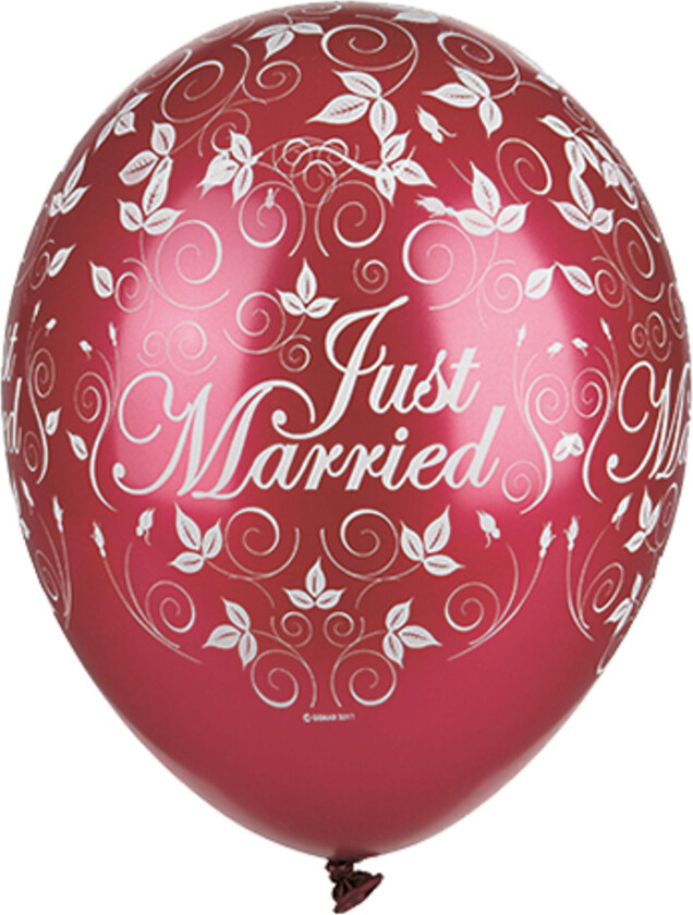 Ballonger Just Married - Vinrød