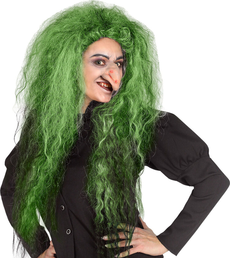 Hekseparykk Grønn - One size