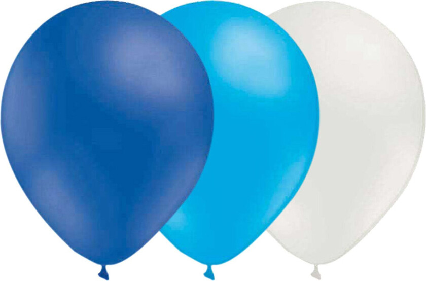 Ballongkombo Blå-Lyseblå-Hvit - 15-pakning