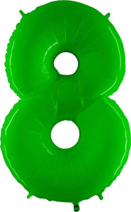 Sifferballong Neon Grønn - Tallet 8
