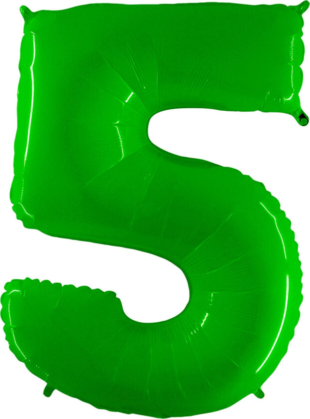 Sifferballong Neon Grønn - Tallet 5