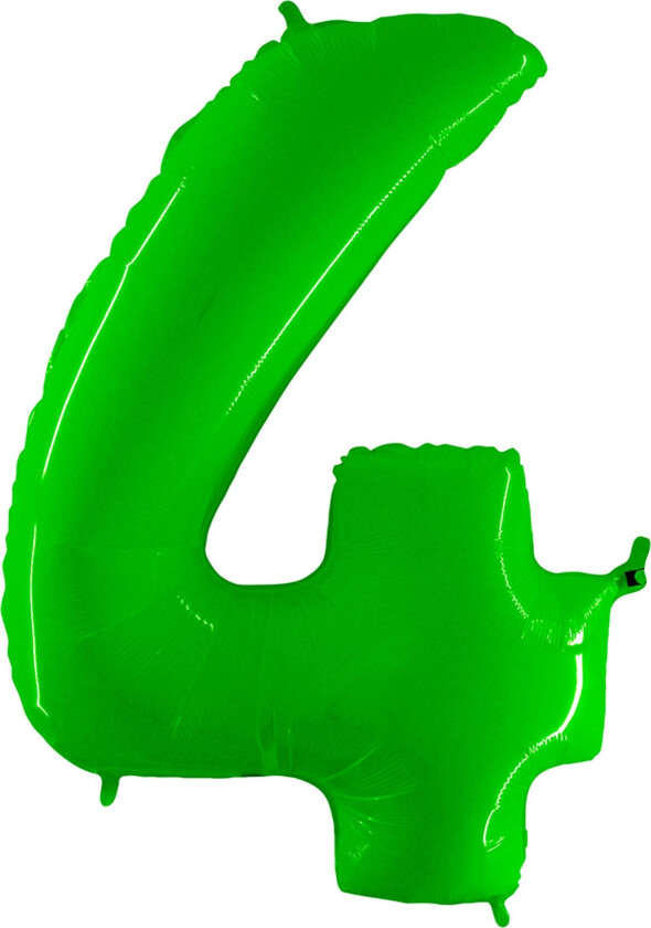 Sifferballong Neon Grønn - Tallet 4