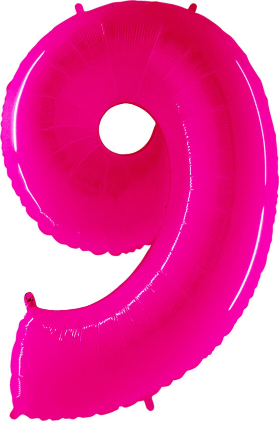 Sifferballong Neon Rosa - Siffer 9