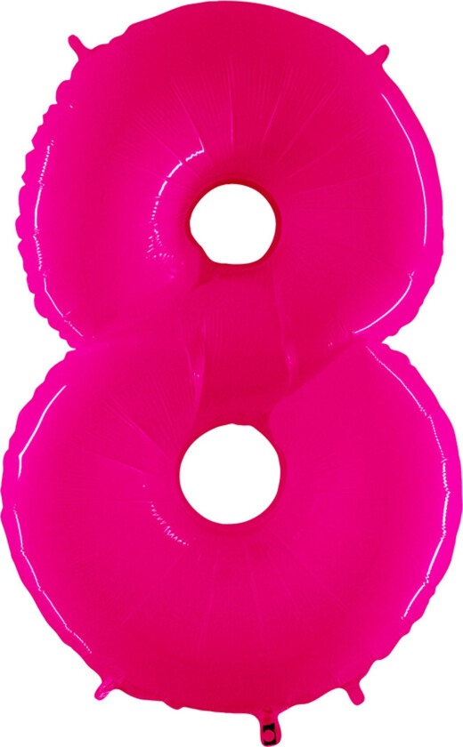 Sifferballong Neon Rosa - Siffer 8