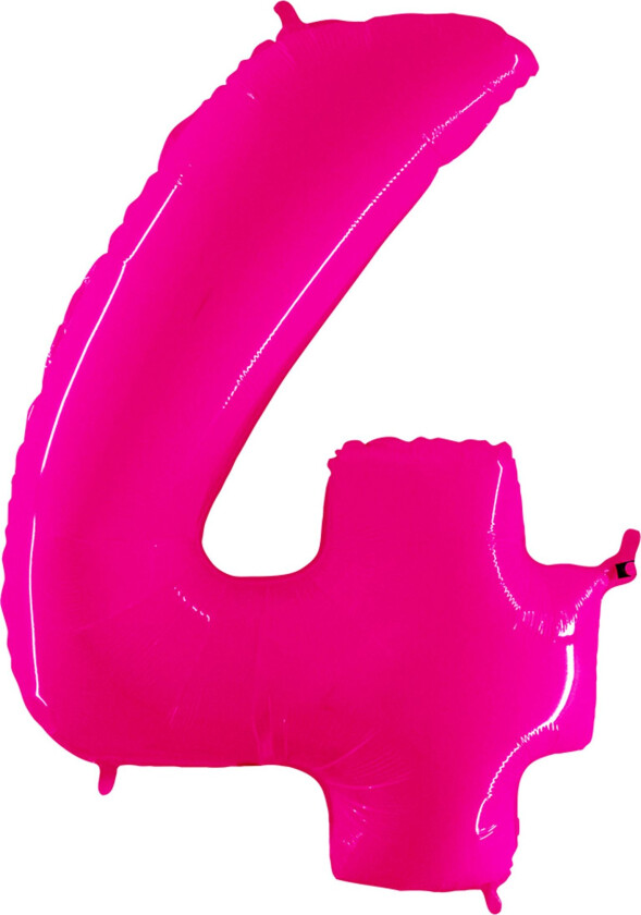 Sifferballong Neon Rosa - Siffer 4