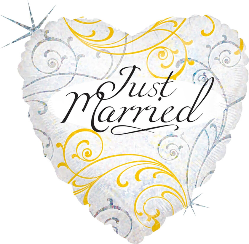Folieballong Just Married Hjerte