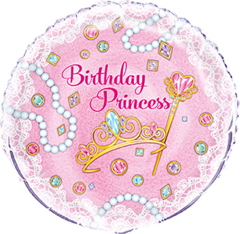 Folieballong Birthday Princess