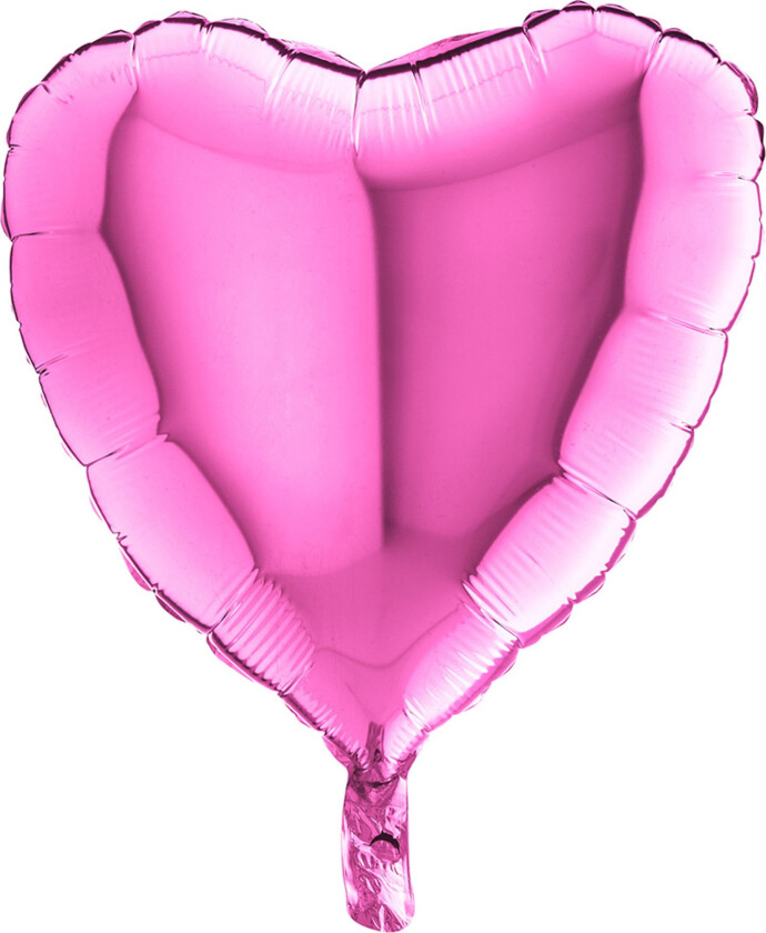 Folieballong Hjerte Metallic Rosa