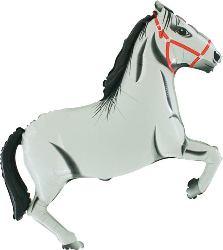 Folieballong Hest Hvit