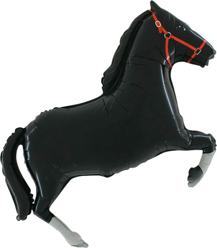 Folieballong Hest Svart