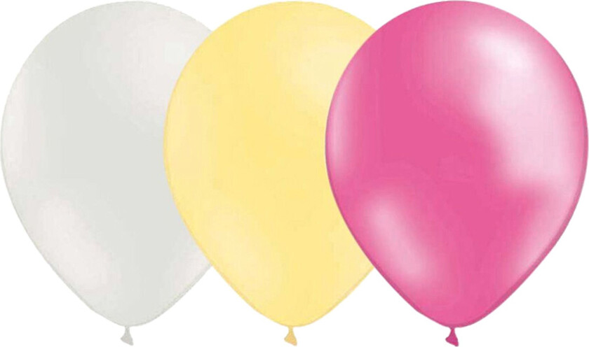 Ballongkombinasjon Hvit/Elfenben/Metallisk Rosa - 15-pakning