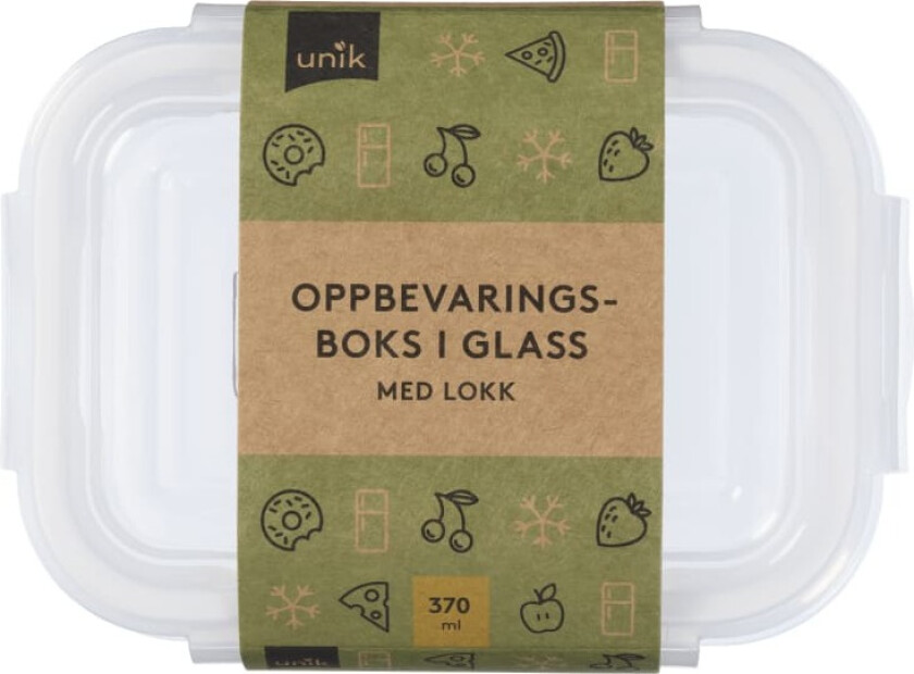 Matboks i glass 370ml