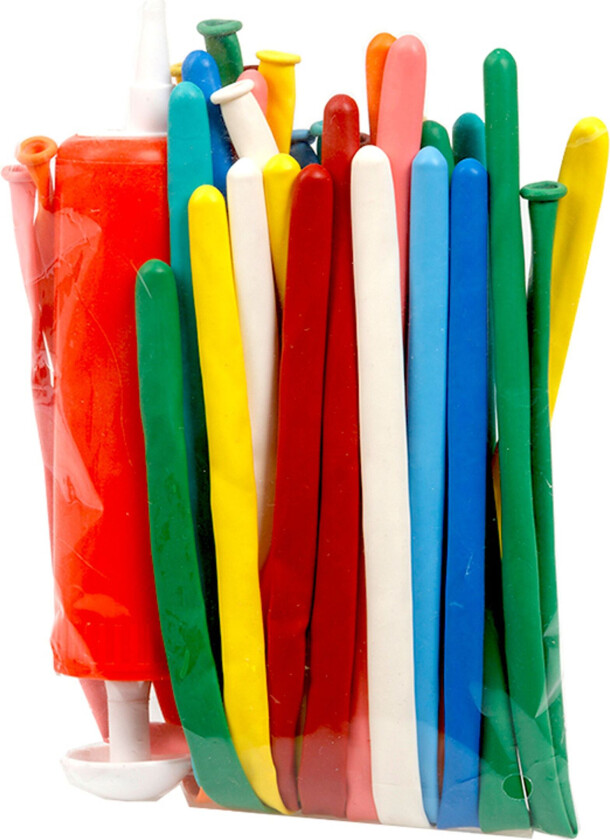 Modelleringsballonger med Pumpe - 20-pakning