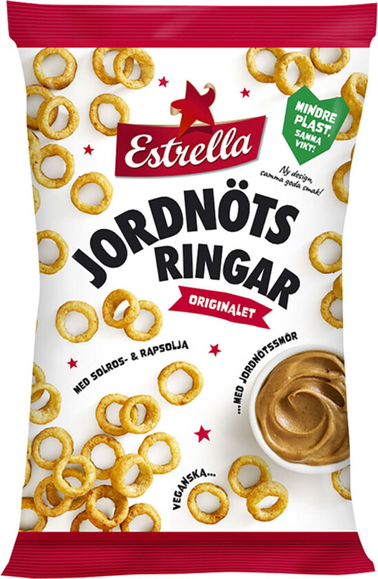 Estrella Jordnötsringar (Peanøttringer) - 175 gram