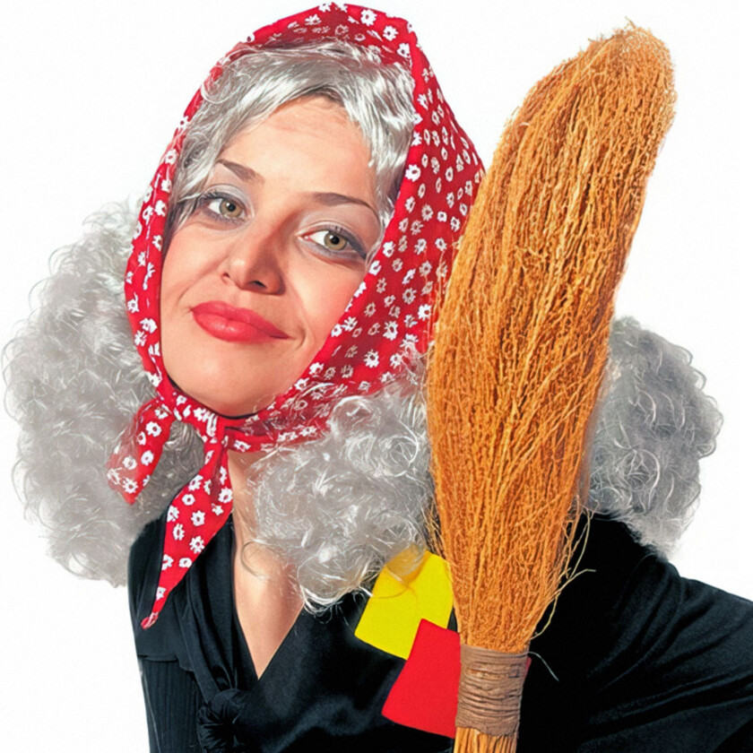 Heks Parykk med Skjerf - One size