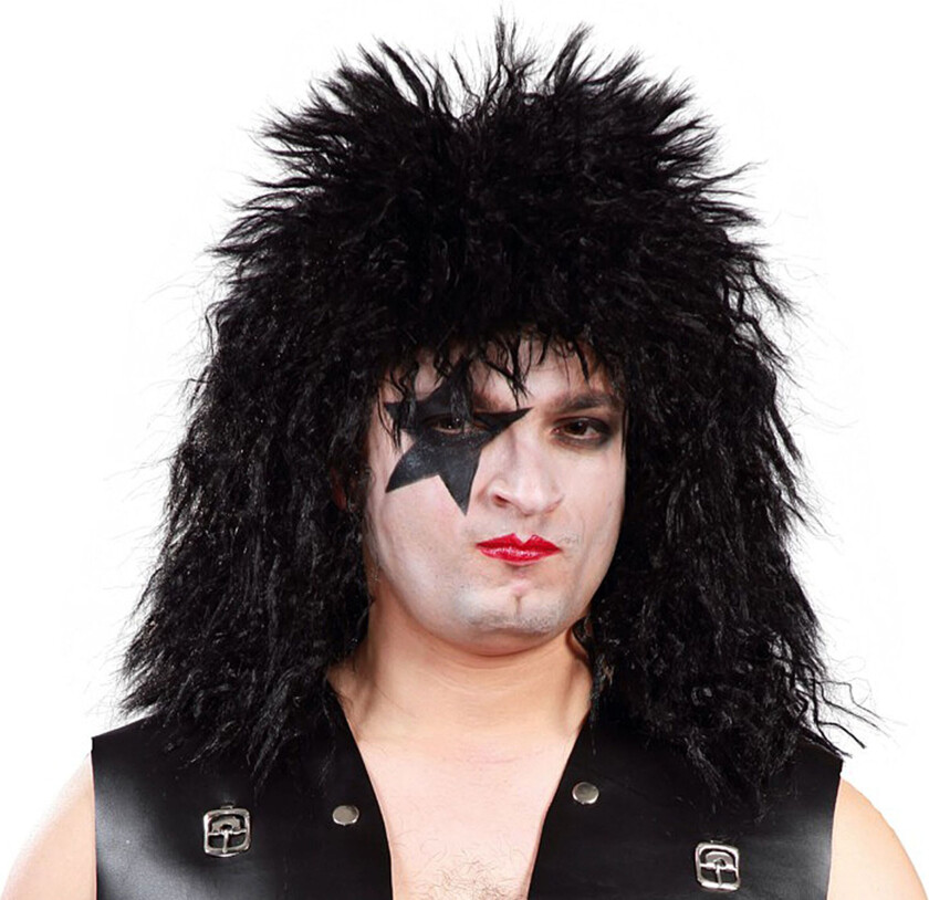 Kizz Svart Parykk - One size