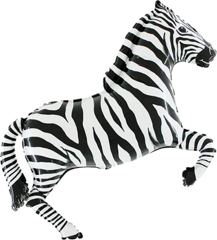 Folieballong Zebra