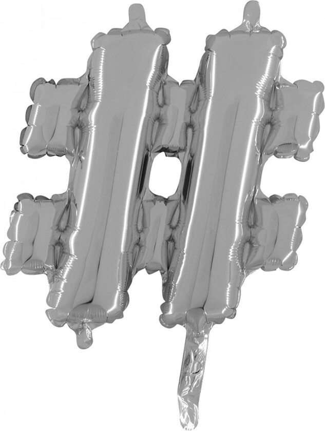 Bokstavballong Mini Sølv - Tegn #