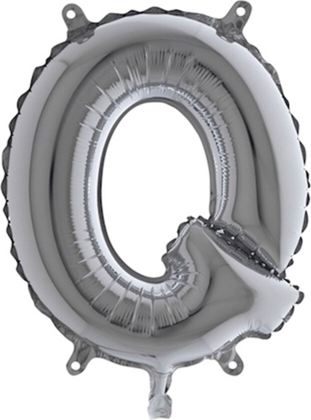 Bokstavballong Mini Sølv - Bokstav Q