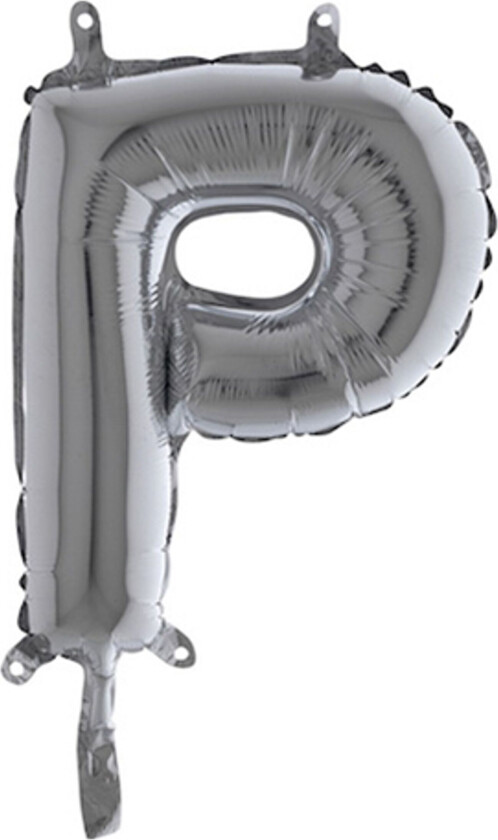 Bokstavballong Mini Sølv - Bokstav P