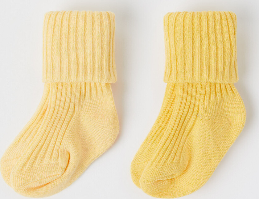 2-pakning sokker ensfargede 19 21