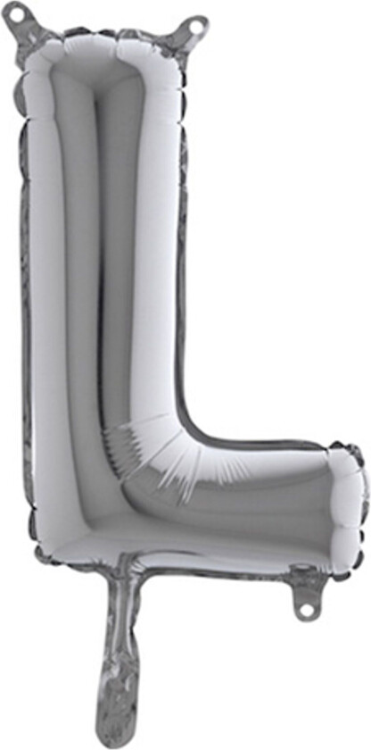 Bokstavballong Mini Sølv - Bokstav L