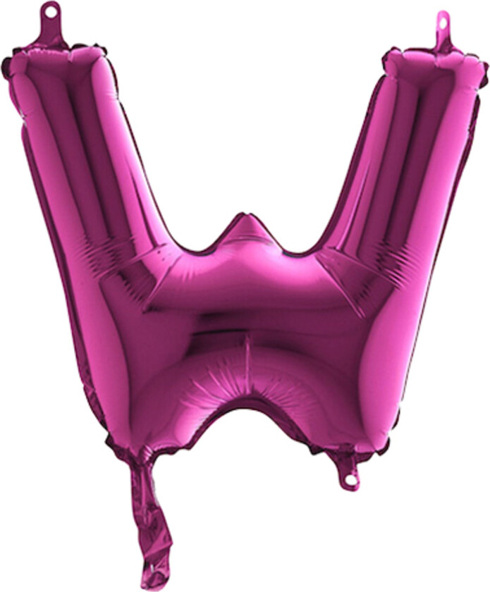 Bokstavballong Mini Rosa - Bokstav W