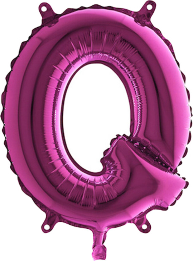 Bokstavballong Mini Rosa - Bokstav Q