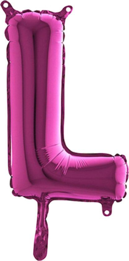 Bokstavballong Mini Rosa - Bokstav L