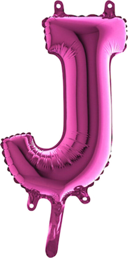 Bokstavballong Mini Rosa - Bokstav J