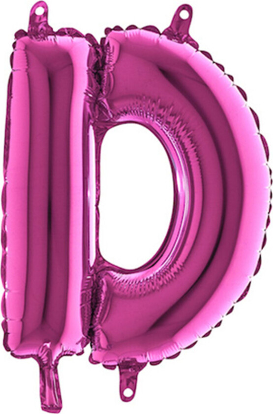 Bokstavballong Mini Rosa - Bokstav D