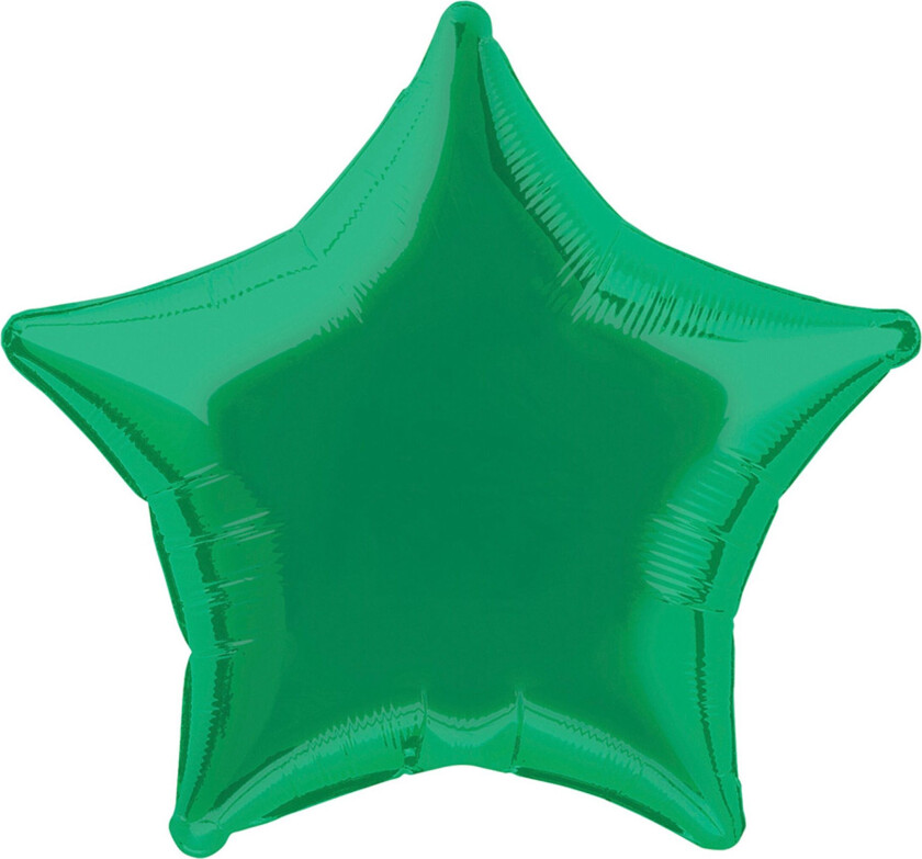 Folieballong Stjerne Grønn