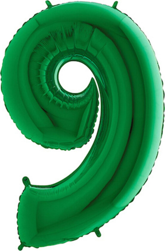Tallballong Grønn Metallic - Siffer 9