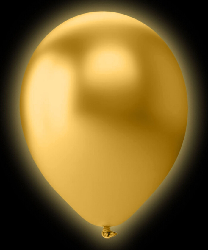 LED-Ballonger Gull - 5-pakning