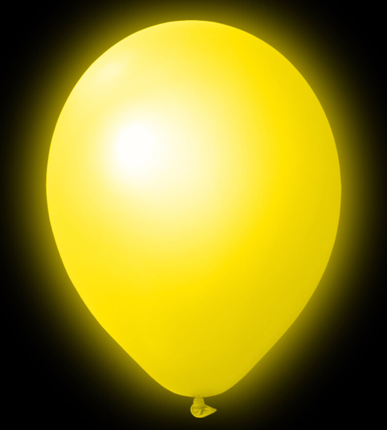 LED-Ballonger Gule - 5-pakk