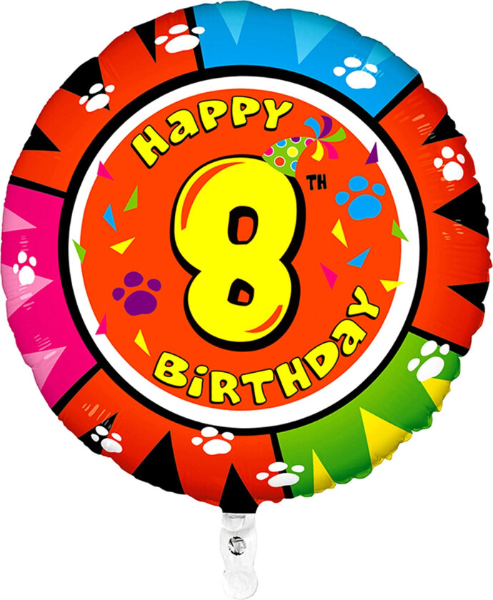 Folieballong Happy Birthday - Siffer 8