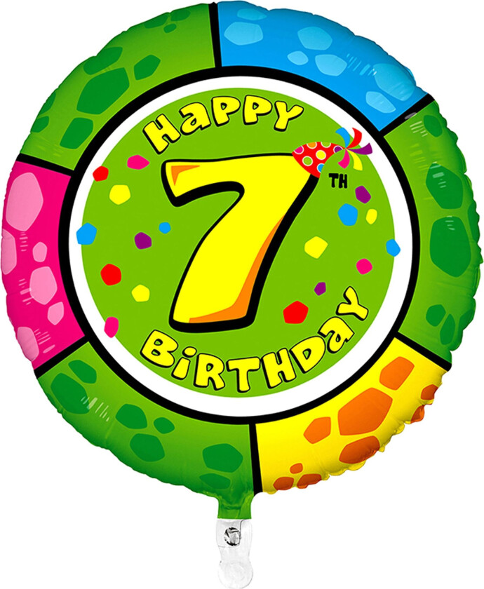 Folieballong Happy Birthday - Siffer 7