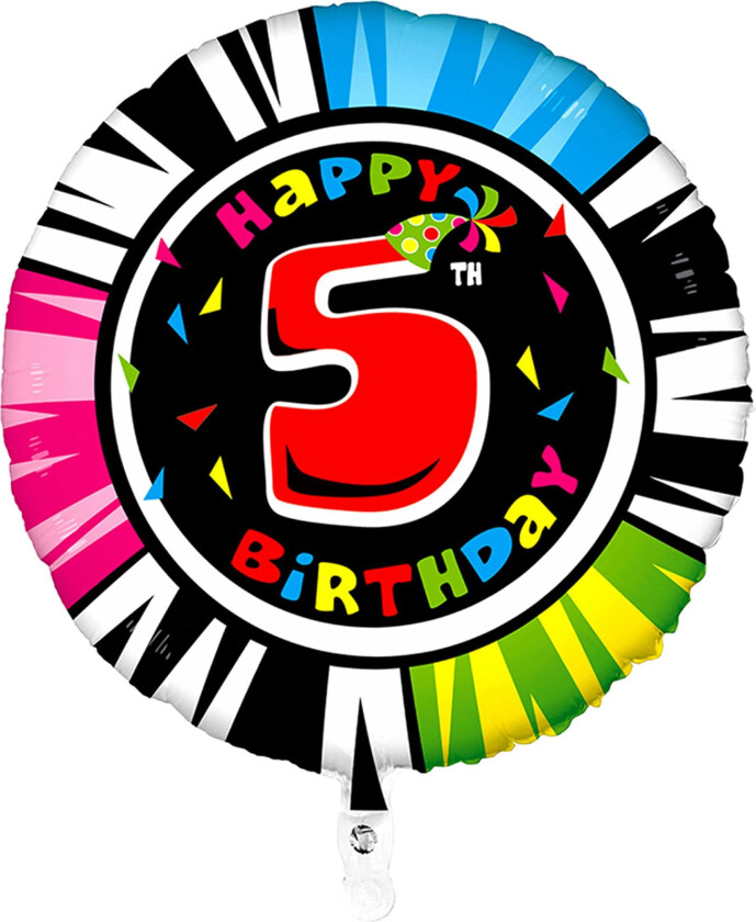 Folieballong Happy Birthday - Siffer 5