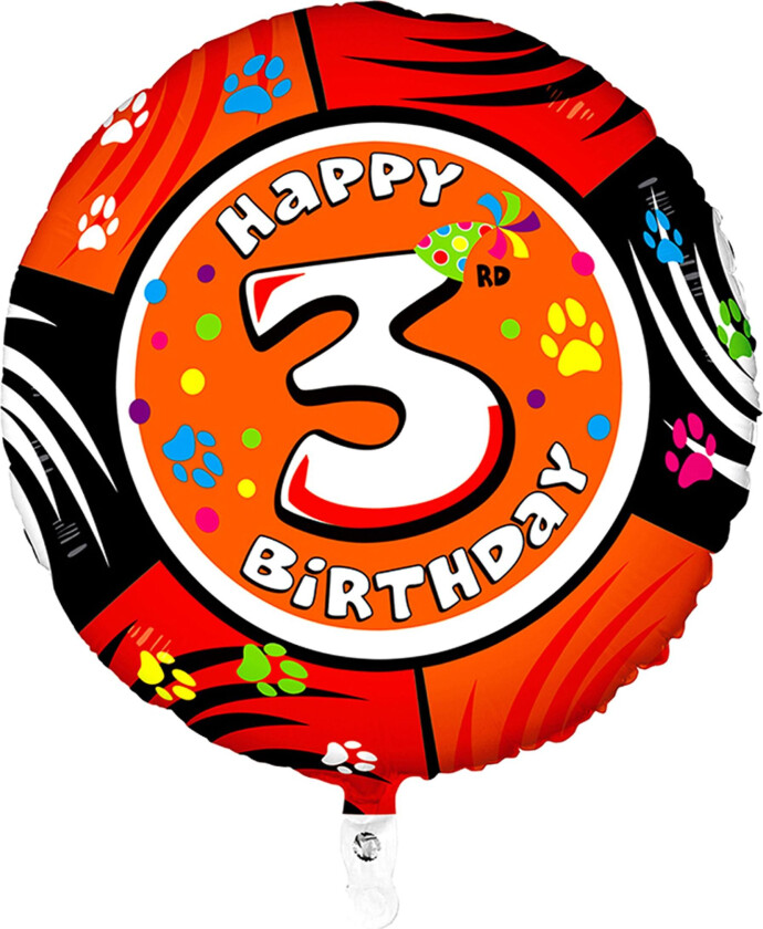 Folieballong Happy Birthday - Siffer 3