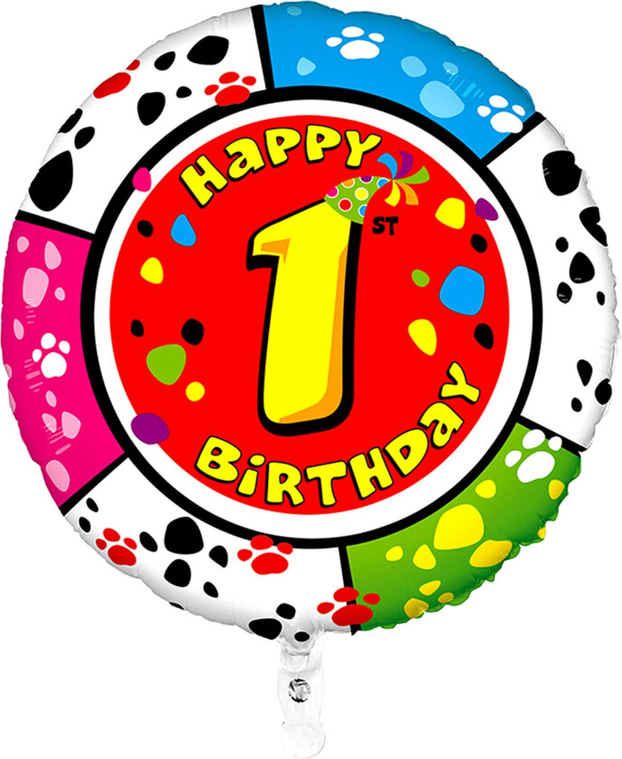 Folieballong Happy Birthday - Siffer 1