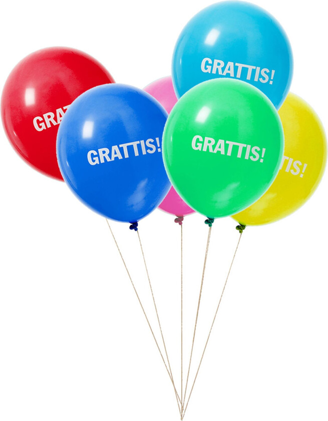 Ballonger Gratulerer - 8-pakning