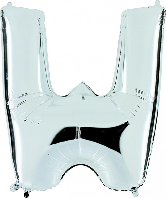 Bokstavballong Sølv Metallic - Bokstaven W