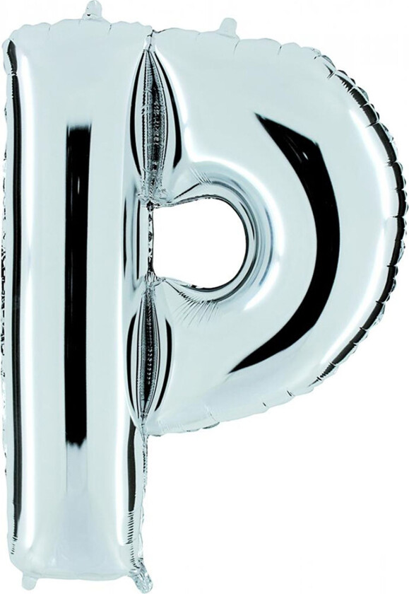 Bokstavballong Sølv Metallic - Bokstaven P