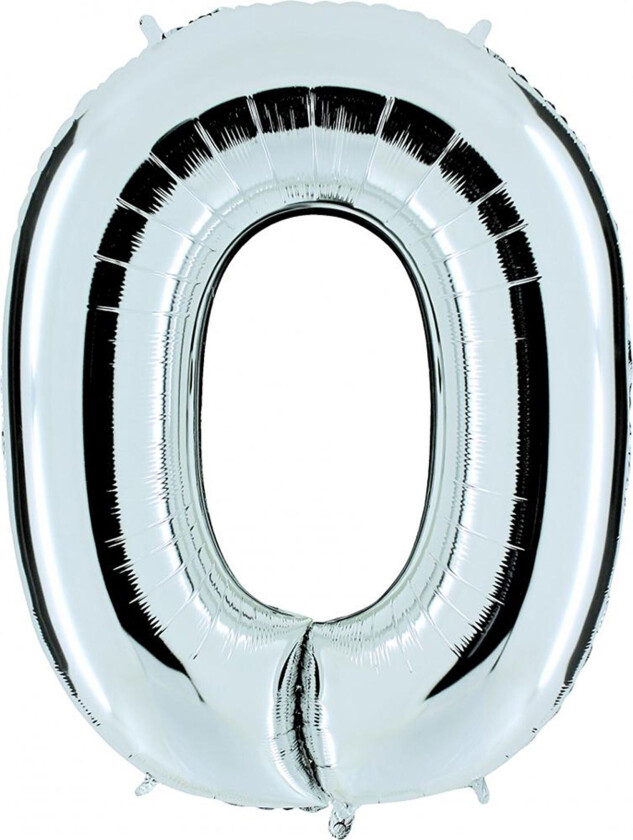Bokstavballong Sølv Metallic - Bokstaven O