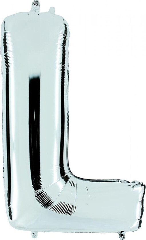 Bokstavballong Sølv Metallic - Bokstaven L
