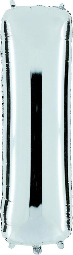 Bokstavballong Sølv Metallic - Bokstaven I