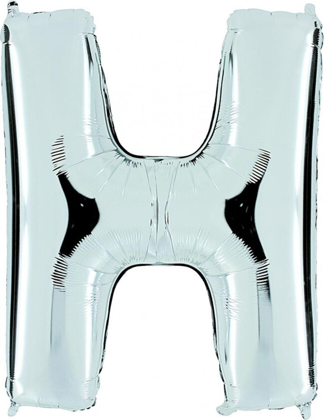 Bokstavballong Sølv Metallic - Bokstaven H
