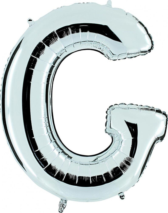 Bokstavballong Sølv Metallic - Bokstaven G