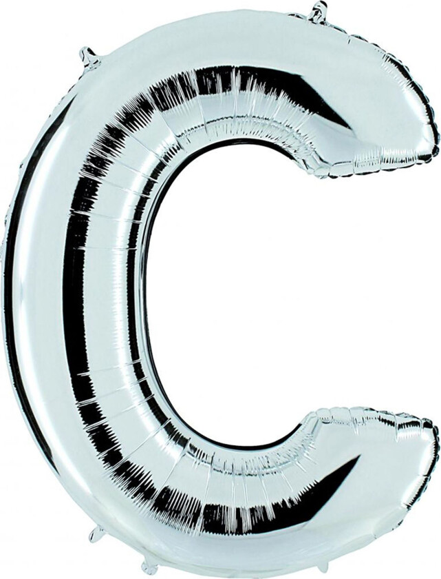 Bokstavballong Sølv Metallic - Bokstaven C